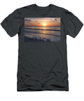 1 2026 New Year Text Symbol on Sandy Beach Shore At Sunset Festive Coastal Celebration Talha Khan T-Shirt