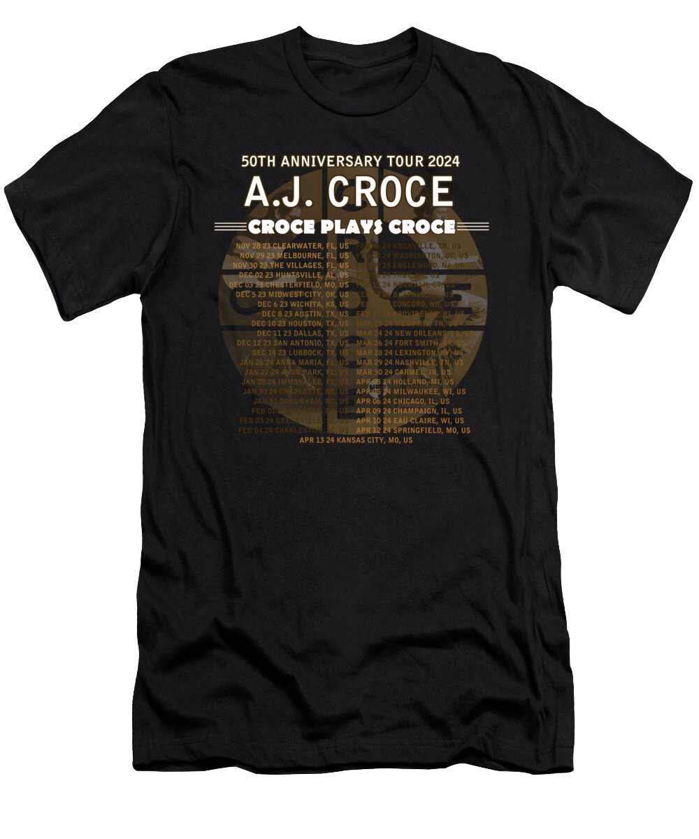 1 50th Anniversary Aj Croce Play Tour 2024 Sarah Cora T-Shirt