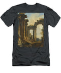 1 a Capriccio of Classical Ruins with Three Men Conversing At the Steps of a Temple Giovanni Niccolo Servandoni Italian T-Shirt