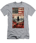 1 a USA Flag W Th the Mage of a Cowboy R D Ng a 5bfcc796 312e 4403 94db Caeeee5399e4 Romed Roni T-Shirt