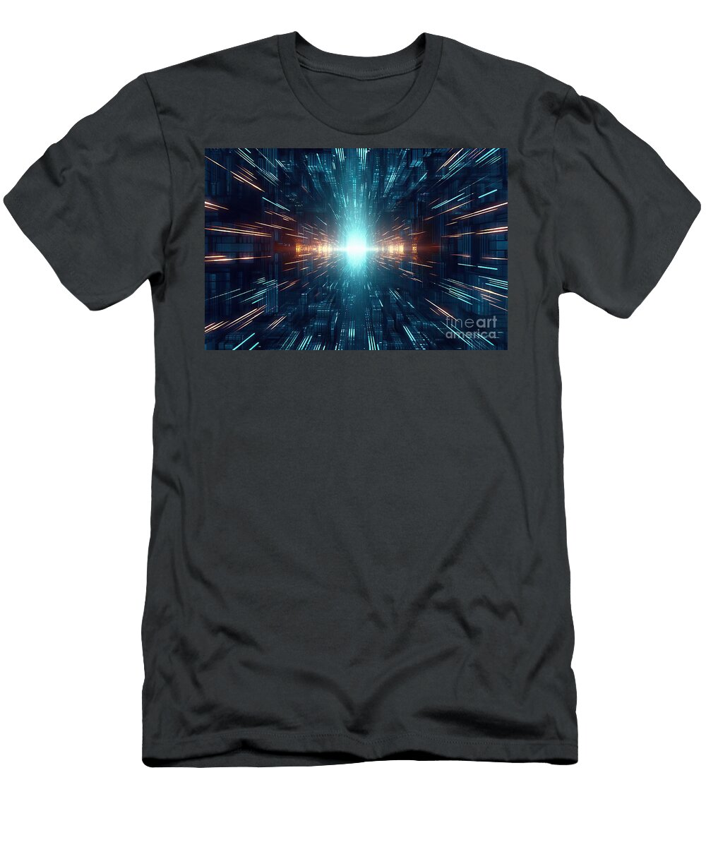 1 Abstract Digital Science Fiction Futuristic Background N Akkash T-Shirt