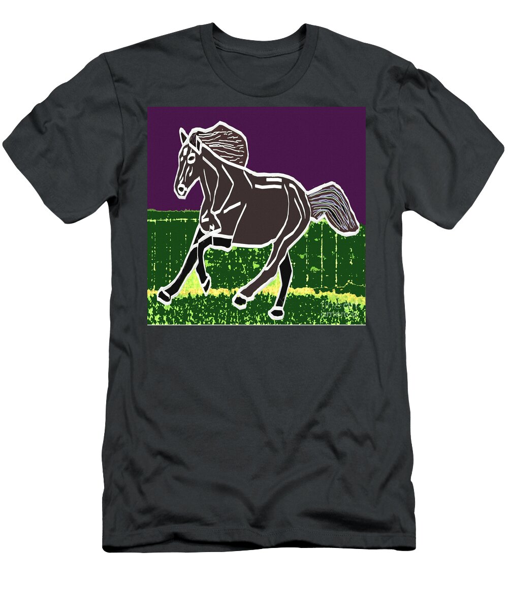 1 Acrylic Painted Horse on Display Fineart By Navinjoshi At Fineartamericacom for the Fans of Horses Navin Joshi T-Shirt