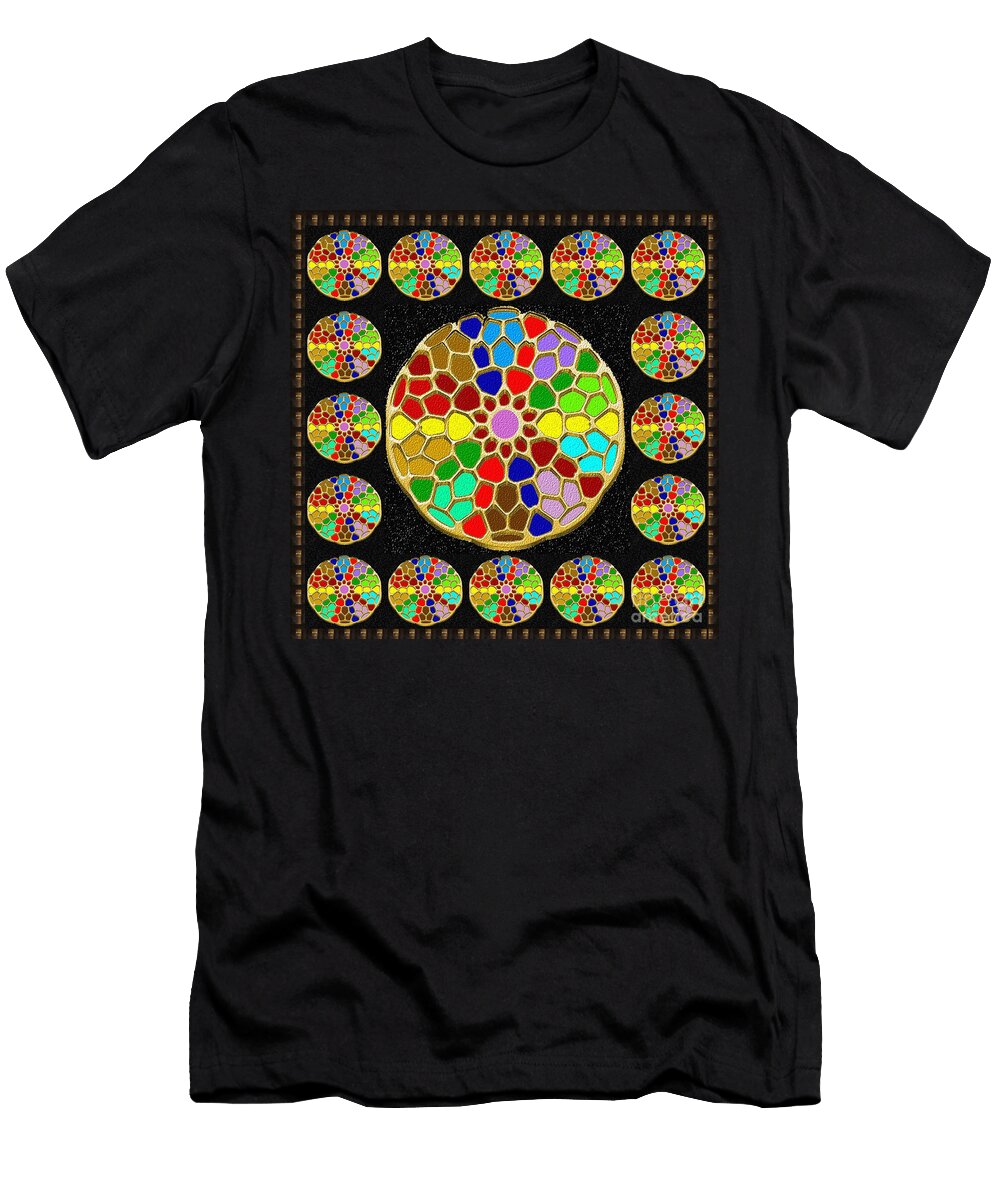 1 Acrylic Painted Round Colorful Jewel Patterns By Navinjoshi At Fineartamericacom Also Available O Navin Joshi T-Shirt