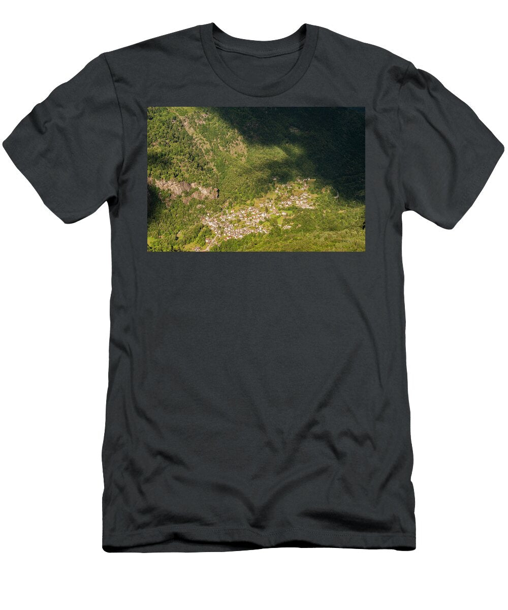 1 Aerial View of Croveo a Small Village Paolo Sartori T-Shirt