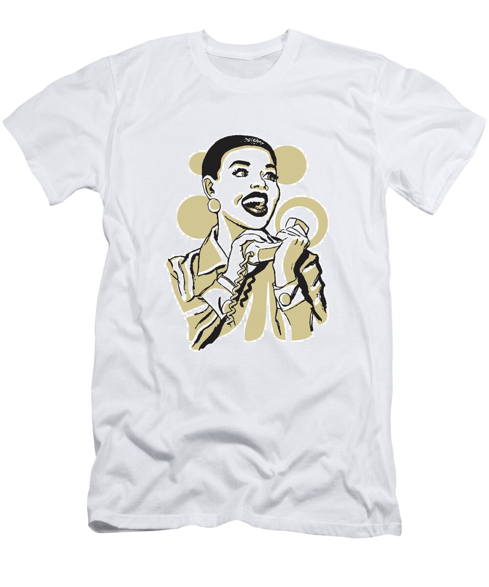 1 African American Woman Holding the Phone for Someone Csa Images T-Shirt