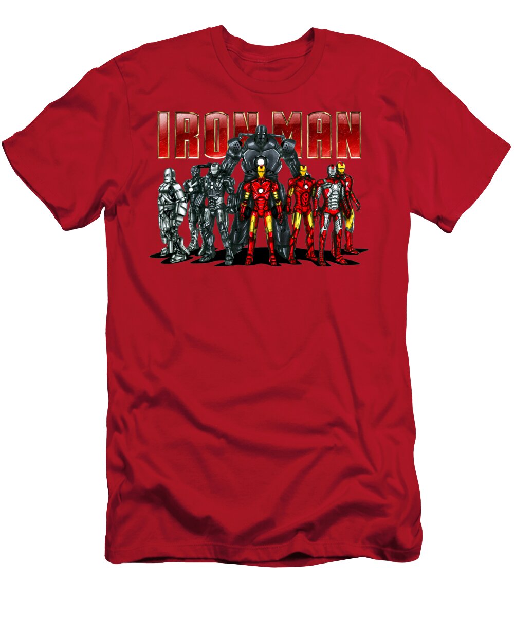 1 All Iron Man Suits From Marvel Movie Vladyslav Shapovalenko T-Shirt