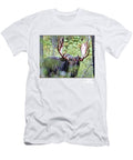 1 American Wild Animals Antlers Moose Deer Pillows Posters Duvet Covers Shower Curtains Phone Navin Joshi T-Shirt