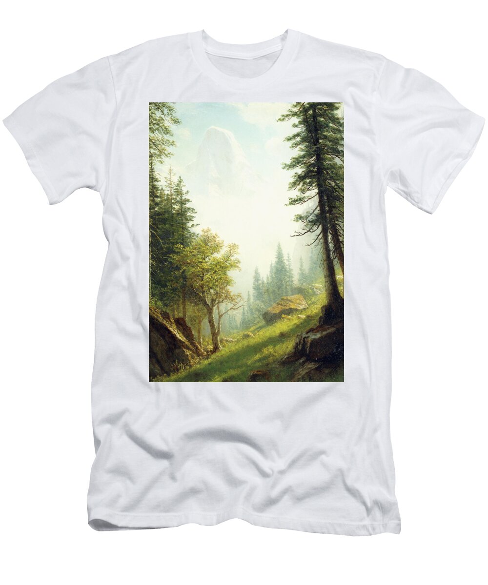 1 Among the Bernese Alps Albert Bierstadt T-Shirt