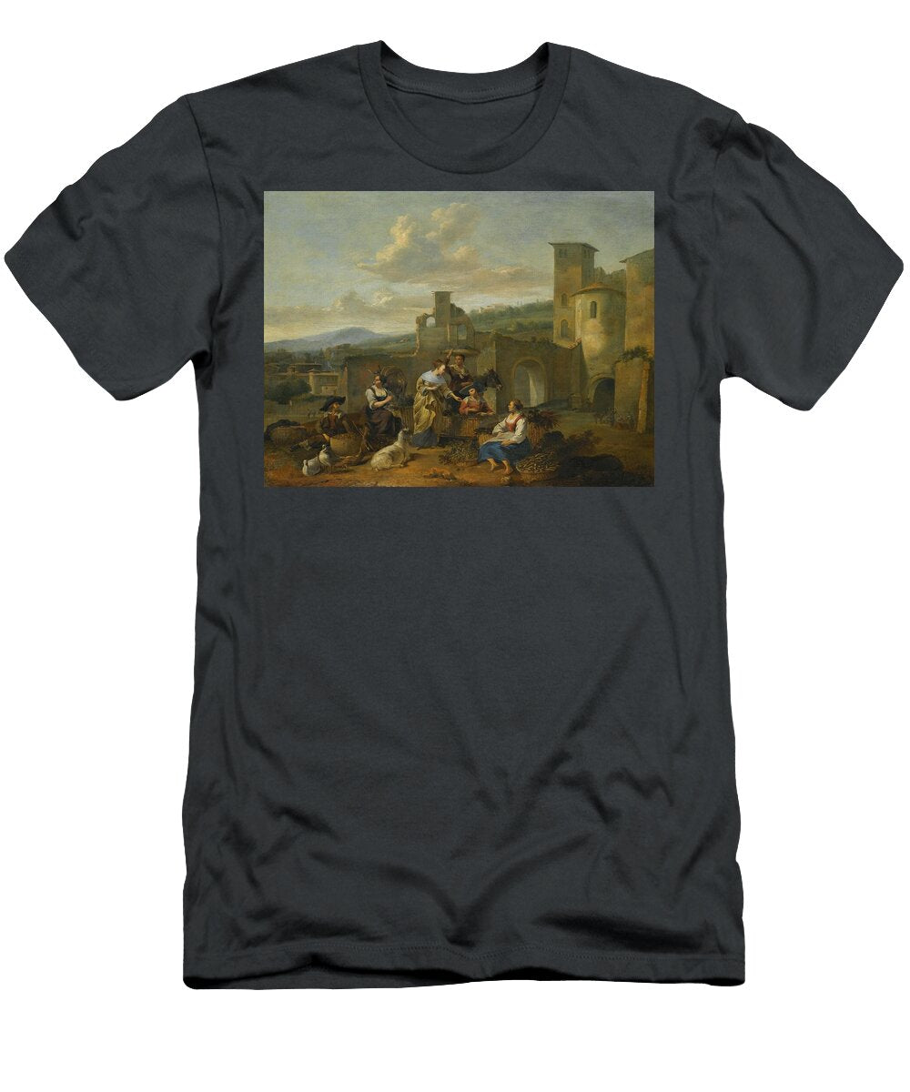 1 an Italianate Landscape with Vegetable Sellers Hendrick Mommers Dutch Ca T-Shirt