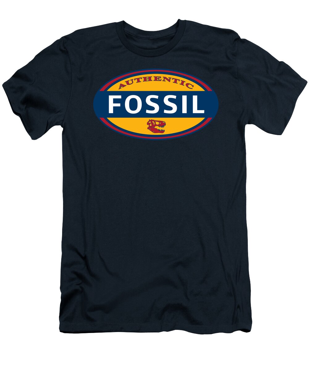 1 Authentic Fossil Logo with Dinosaur Skull for the Old Fogie in Your Life Glen Evans T-Shirt