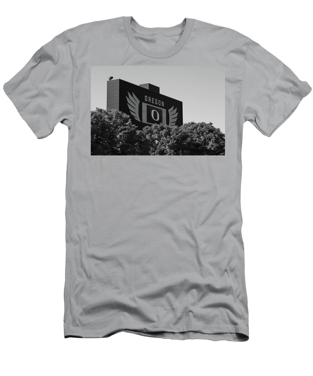 1 Autzen Stadium At the University of Oregon in Black and White Eldon Mcgraw T-Shirt