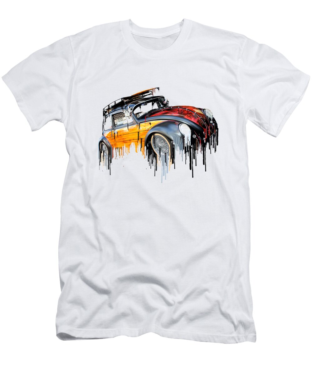 1 Awesome Vdub Beetle Liquid Metal Art Paul Tranter T-Shirt