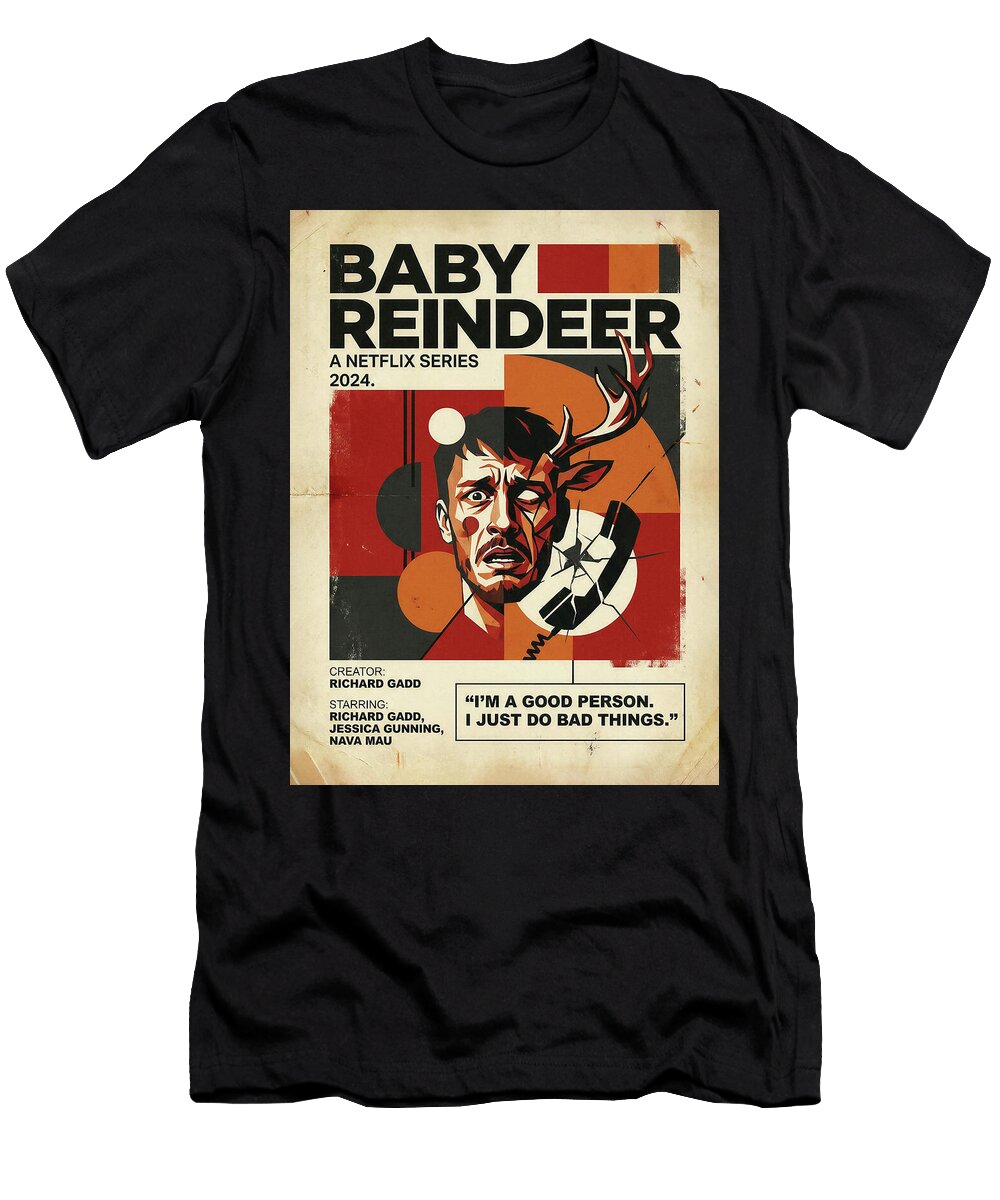 1 Baby Reindeer Series Minimal Movie Poster Retro Film Poster Vintage 2024 Sampadart Gallery T-Shirt