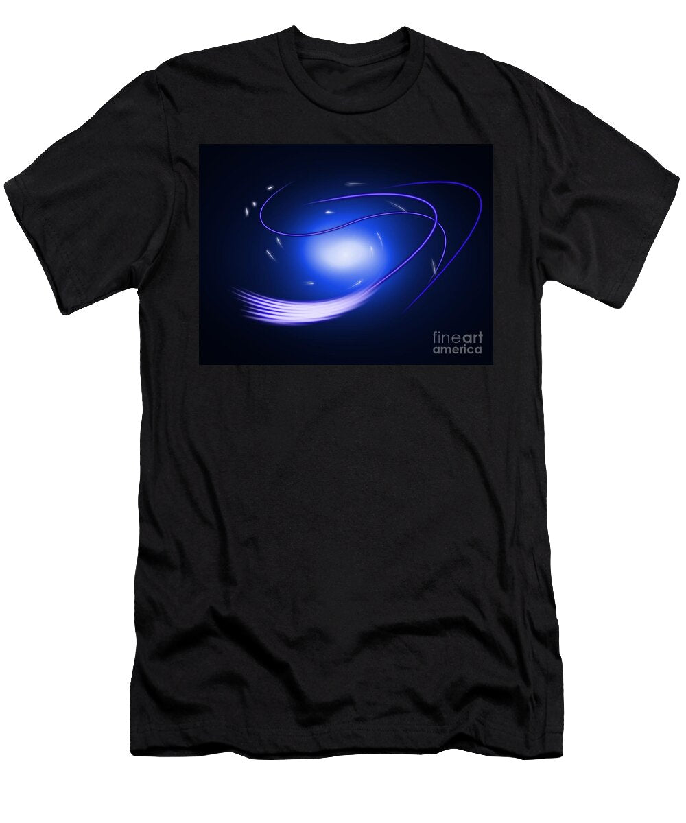 1 Background Blue Glow Lines Henrik Lehnerer T-Shirt