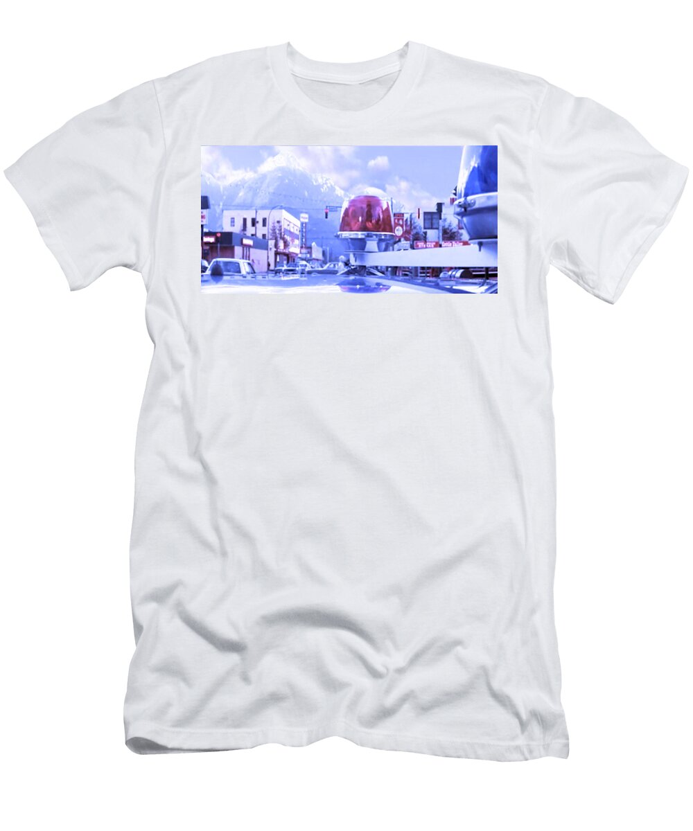 1 Blue Mountain Haven on Earth Beautiful Snow Season Cool Kool Pink White Rush Party Engage Chrismas Navin Joshi T-Shirt