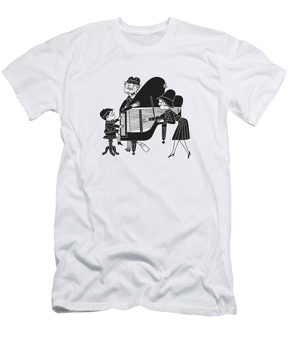 1 Boy Playing the Piano Csa Images T-Shirt