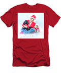 1 Cheerful Young Woman in Christmas Outfit Accompanied By Two Sweet Poodles Jozef Klopacka T-Shirt