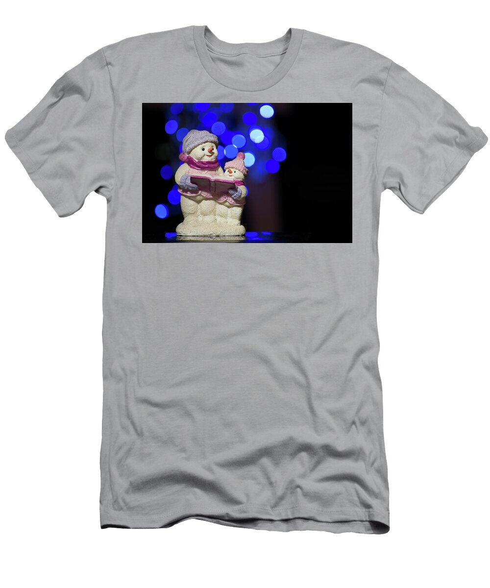 1 Christmas Figurine Toys on Colorful Bokeh Background Ognian Setchanov T-Shirt