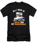 1 Coffee and My Snowmobile Sledding Snowbike Snowmobile Riding Graphics Lab T-Shirt