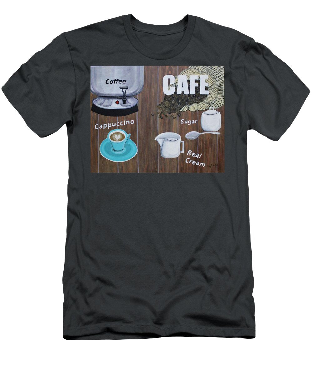 1 Coffee Cream and Sugar Painting Cindy Coggins Scott T-Shirt