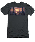 1 Futuristic Cityscape At Dusk Mango Art T-Shirt