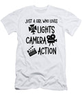 1 Girl Lights Camera Action Movie Maker Girl Film Florian Dold Art T-Shirt