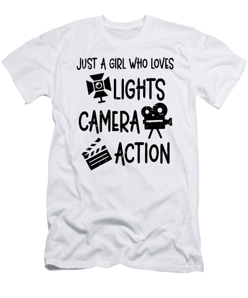1 Girl Lights Camera Action Movie Maker Girl Film Florian Dold Art T-Shirt
