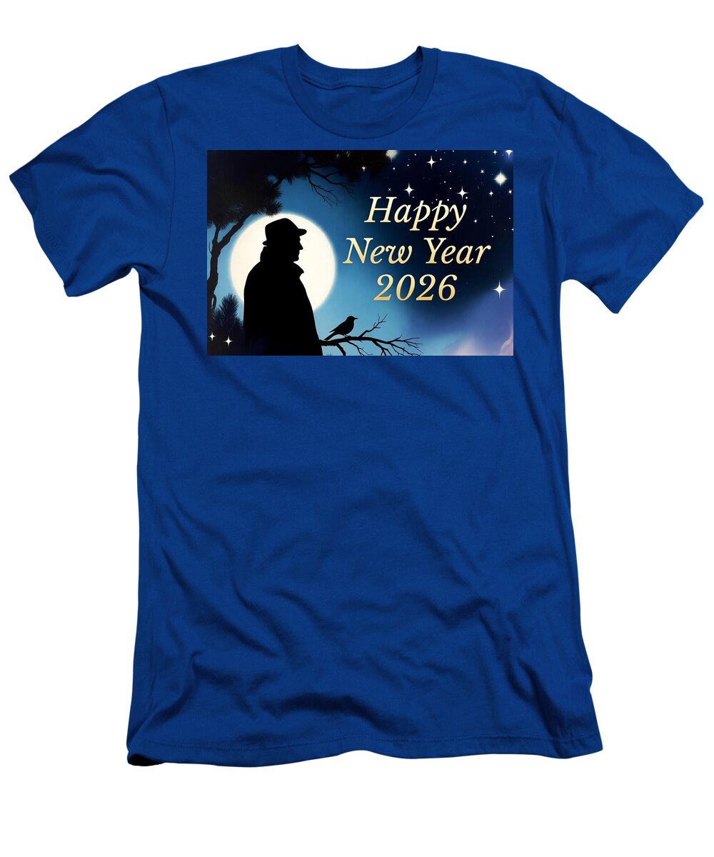 1 Happy New Year 2026 Greeting Card Festive Celebration Design Talha Khan T-Shirt