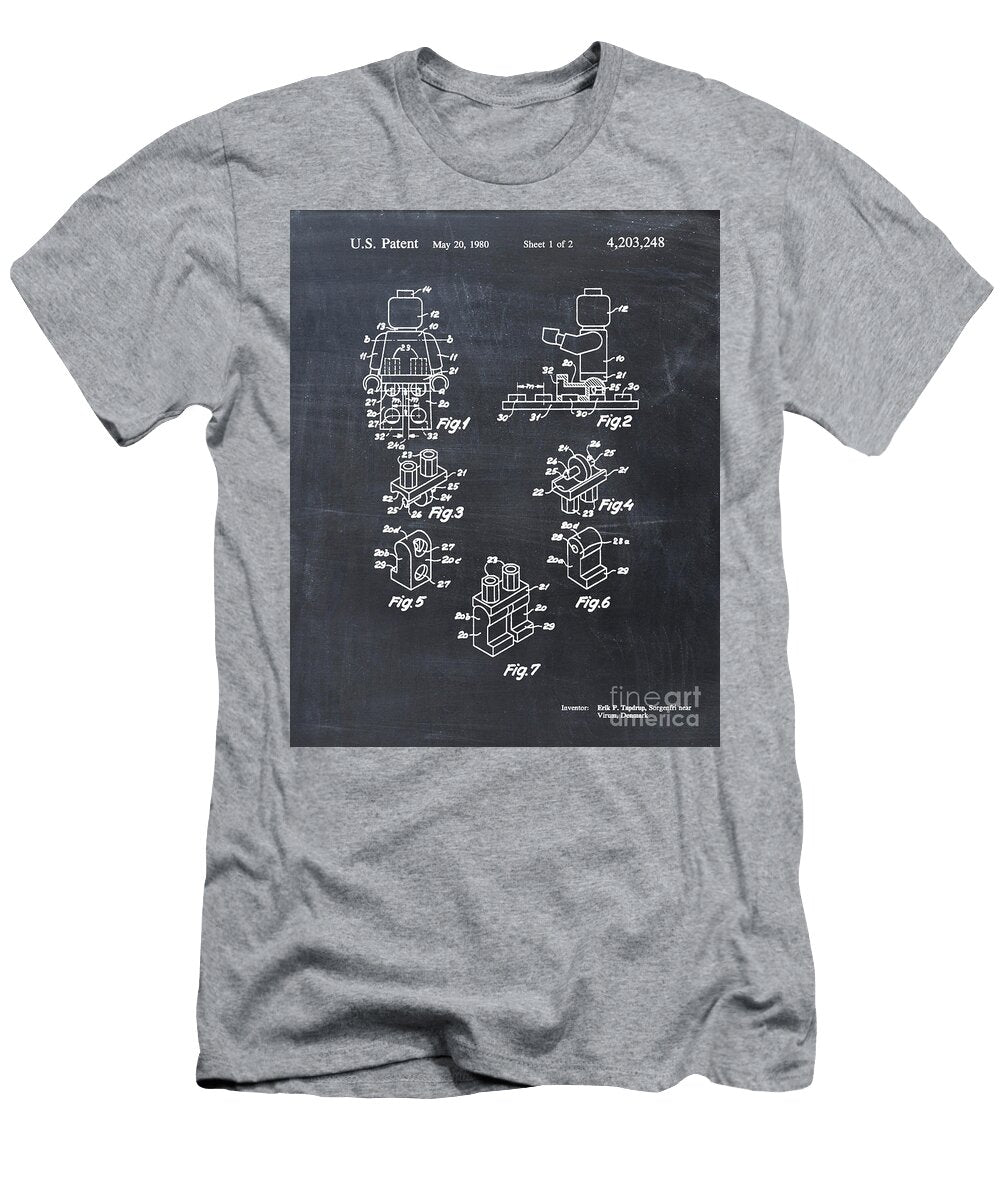 1 Lego Man Patent Print Visual Design T-Shirt