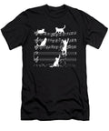 1 Love Music Cat Playing on Musical Notes Musician Shirtom T-Shirt