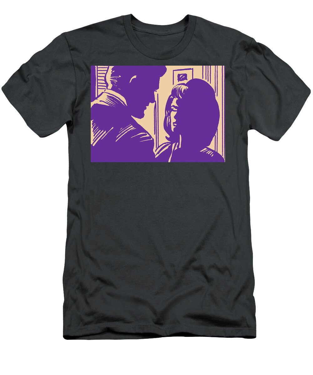 1 Man and Woman in the Shadows Csa Images T-Shirt