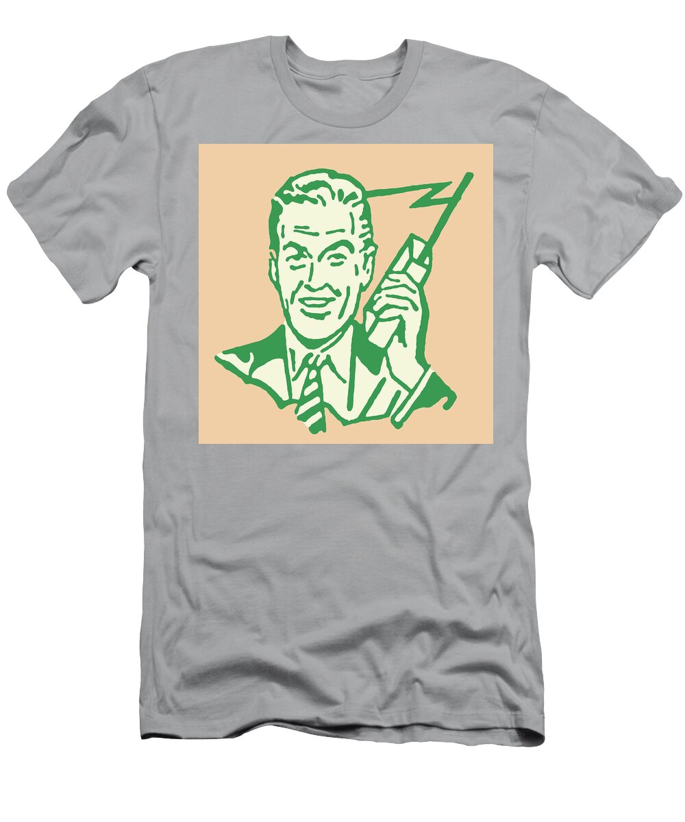 1 Man Using Walkie Talkie Csa Images T-Shirt