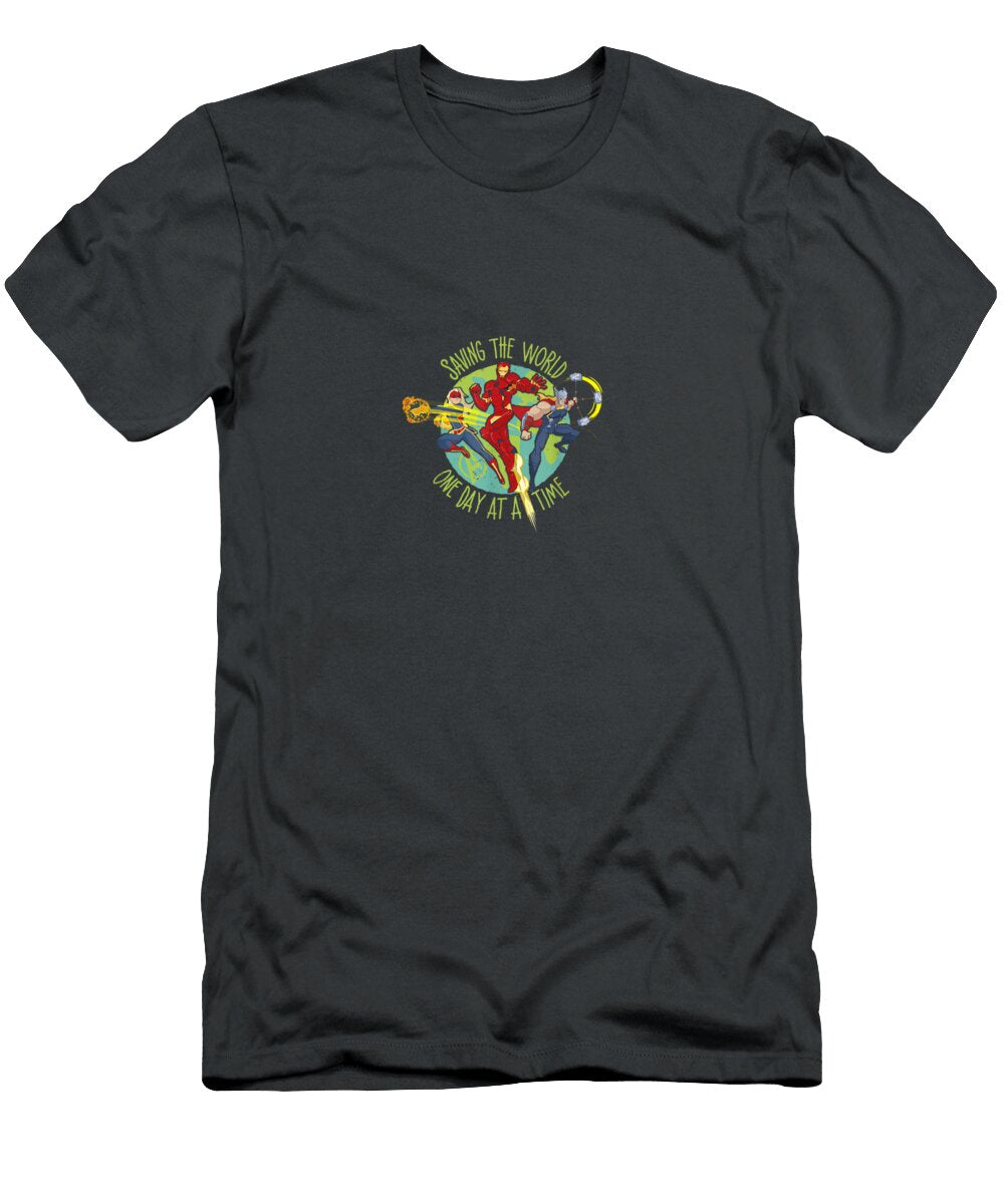 1 Marvel Earth Day Avengers Saving the World One Day At a Time Earth Day Numan1amora T-Shirt