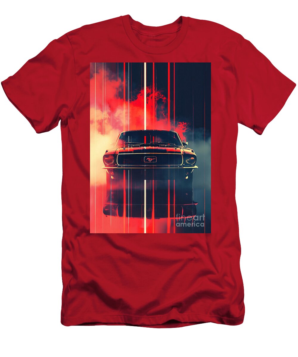 1 Muscle Classic American Car Ford Mustang Ii Clark Leffler T-Shirt