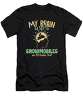 1 My Brain Is 95 Snowmobiles Sledding Racer Snowmobile Riding Graphics Lab T-Shirt