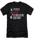 1 Peace Love Classical Guitar Instrument Tenshirt T-Shirt