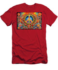 1 Peace Symbol Trippy Psychedelic Colorful Retro Hippie Abstract Stellart Studio T-Shirt