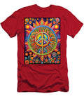1 Peace Symbol Trippy Psychedelic Colorful Retro Stoner Design Stellart Studio T-Shirt