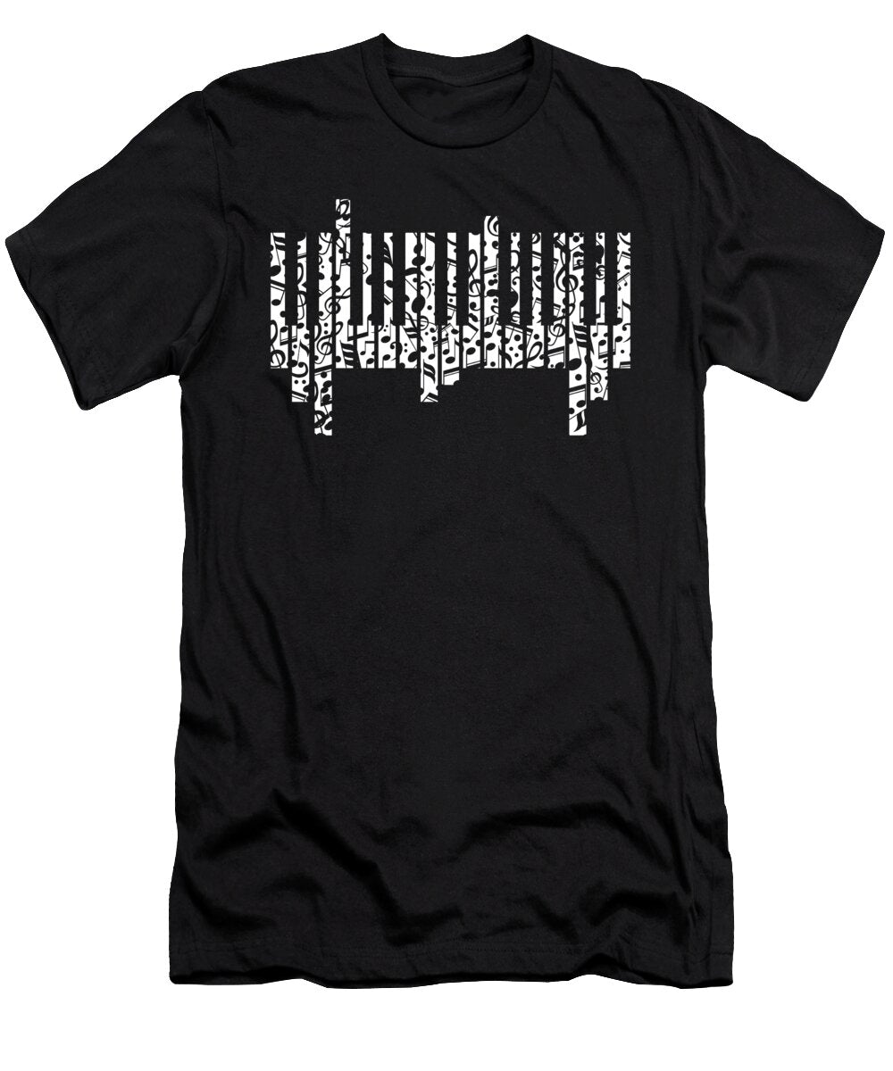 1 Pianist Musician Piano Musical Instrument Notes Toms Store T-Shirt