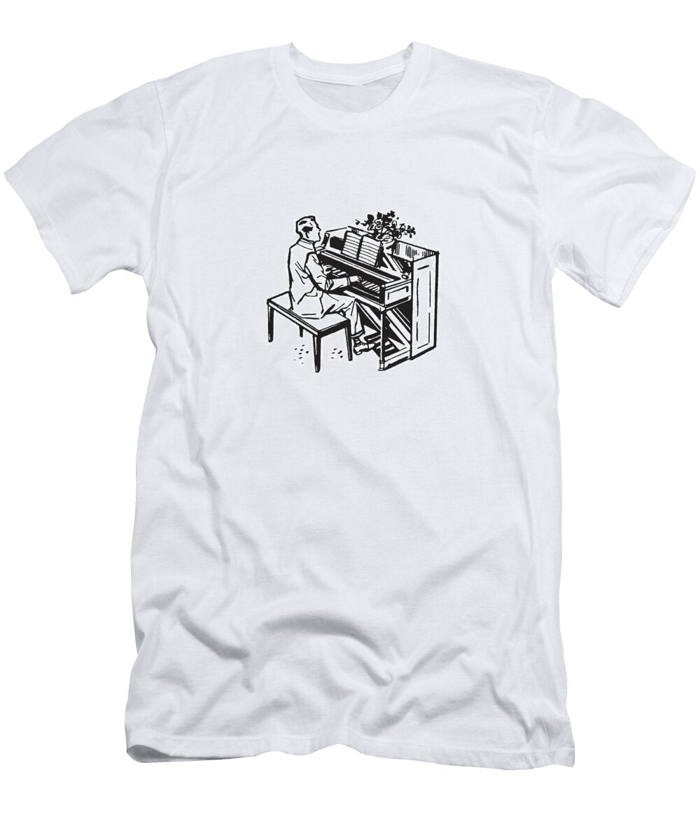 1 Pianist Playing Upright Csa Images T-Shirt
