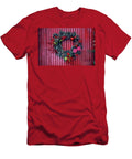 1 Pine Garland for Christmas Hanging on Red Elena Saulich T-Shirt