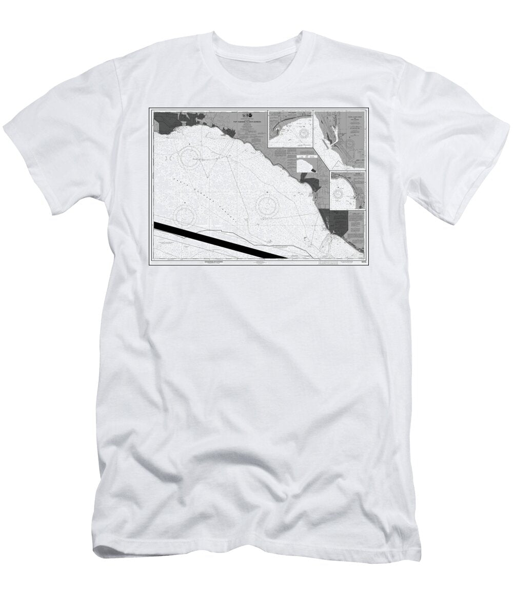 1 Port Hueneme to Santa Barbara California Nautical Chart Map 2024 Carol Japp T-Shirt