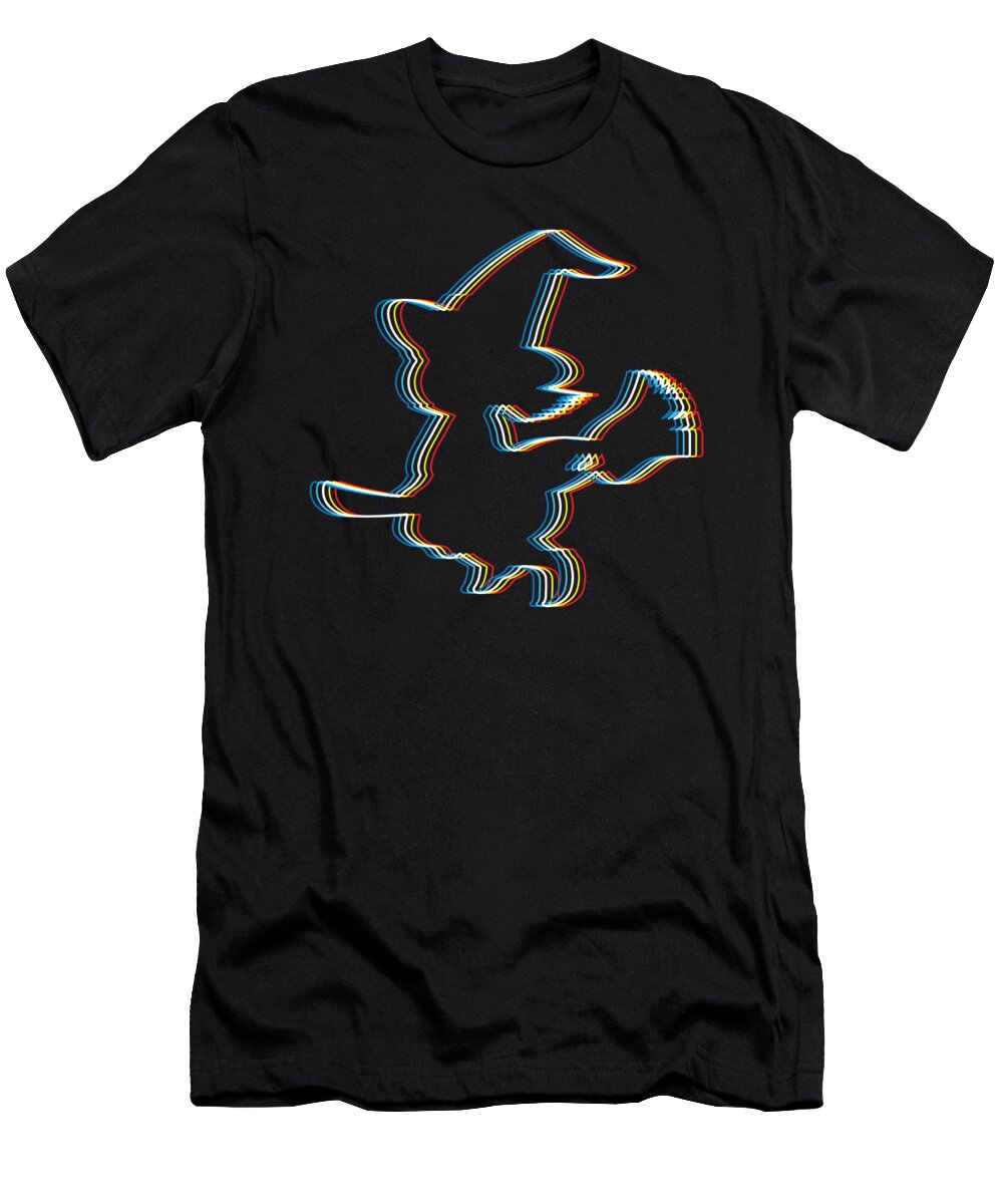 1 Psychedelic Witch Simple Halloween Costume Idea for Witchcraft Lovers Trick or Treat Cool Retro Neon Martin Hicks T-Shirt
