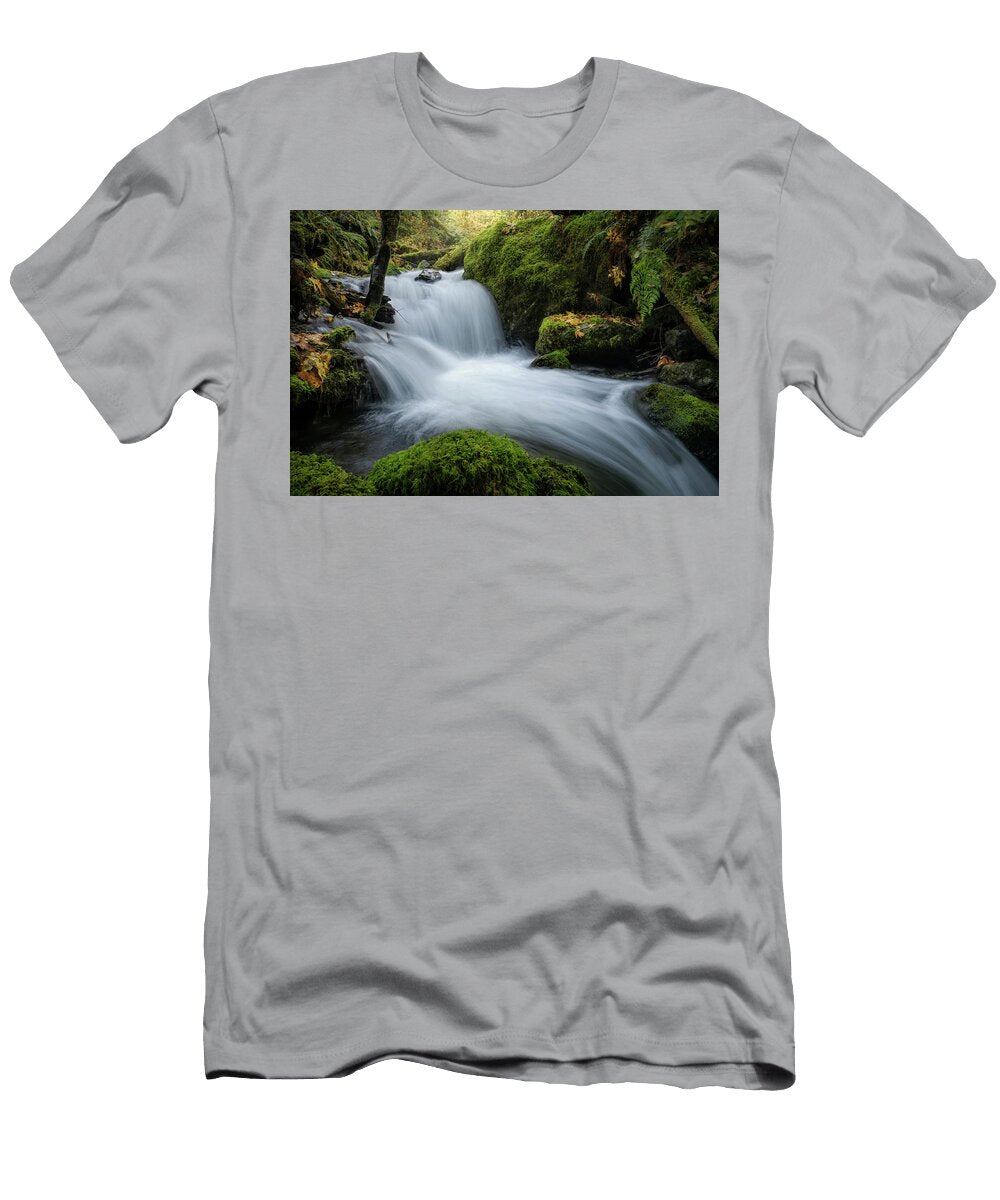 1 Quinalt Waterfall Steve Berkley T-Shirt
