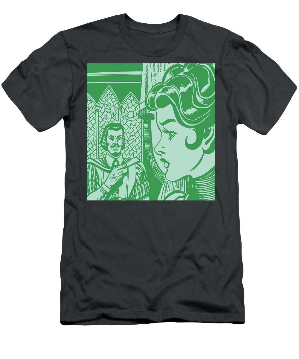 1 Renaissance Man and Woman in Church Csa Images T-Shirt