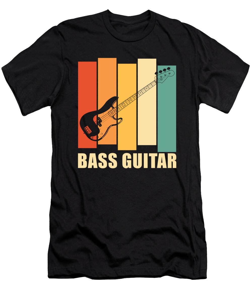 1 Retro Bass Guitar Player Vintage Bassist Jonathan Kraske T-Shirt
