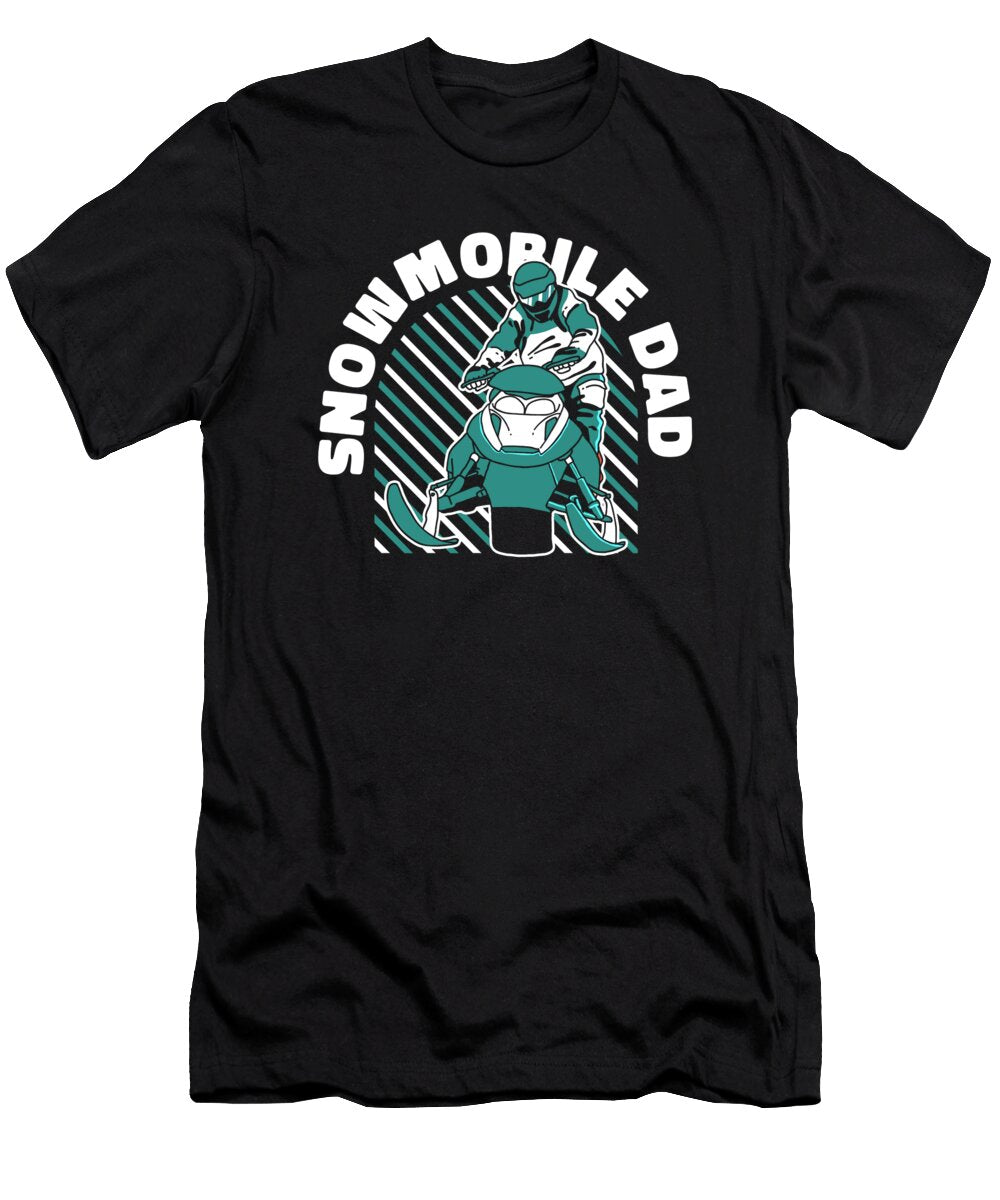 1 Snowmobile Dad Sledding Snowbike Racer Snowmobile Riding Graphics Lab T-Shirt