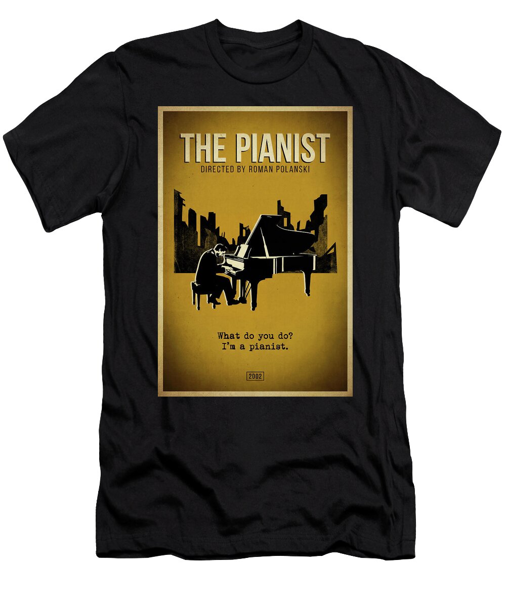 1 the Pianist Minimal Movie Poster Sampadart Gallery T-Shirt