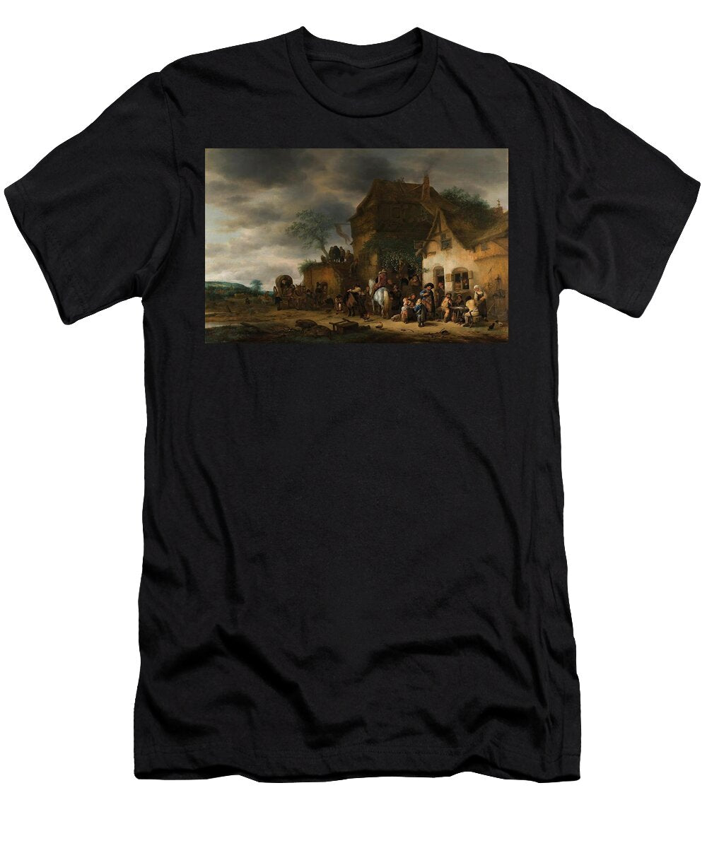 1 Travellers Halted At a Country Inn Adriaen Van Ostade Dutch T-Shirt