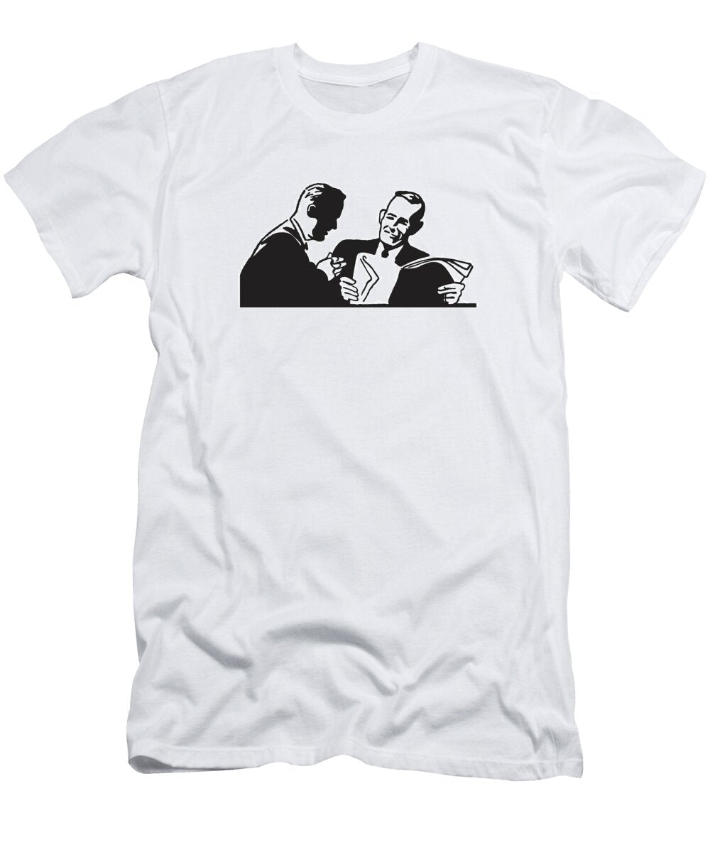 1 Two Businessmen Having a Discussion Csa Images T-Shirt